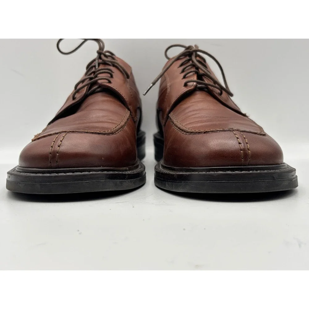 Alfani Men's Brown Leather Split-Toe Derby Oxford Dress Shoes Size 9.5